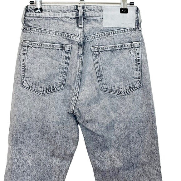 Rag & Bone Maya High-Rise Slim Ankle Acid Jeans Raw Frayed Hem Women’s Size 24 - Picture 13 of 14